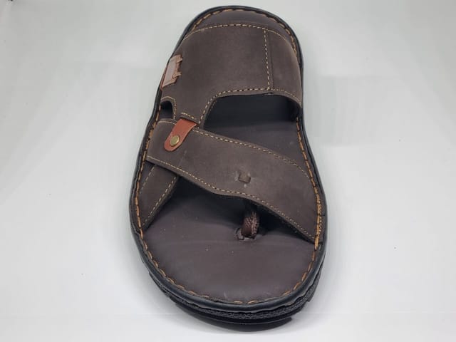 Genuine 2 Strap Leather Sandal