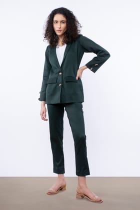 SACRAMENTO( Dark Green) BLAZER CO-ORD SET