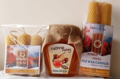 Natural Honey & Beeswax Candle Combo