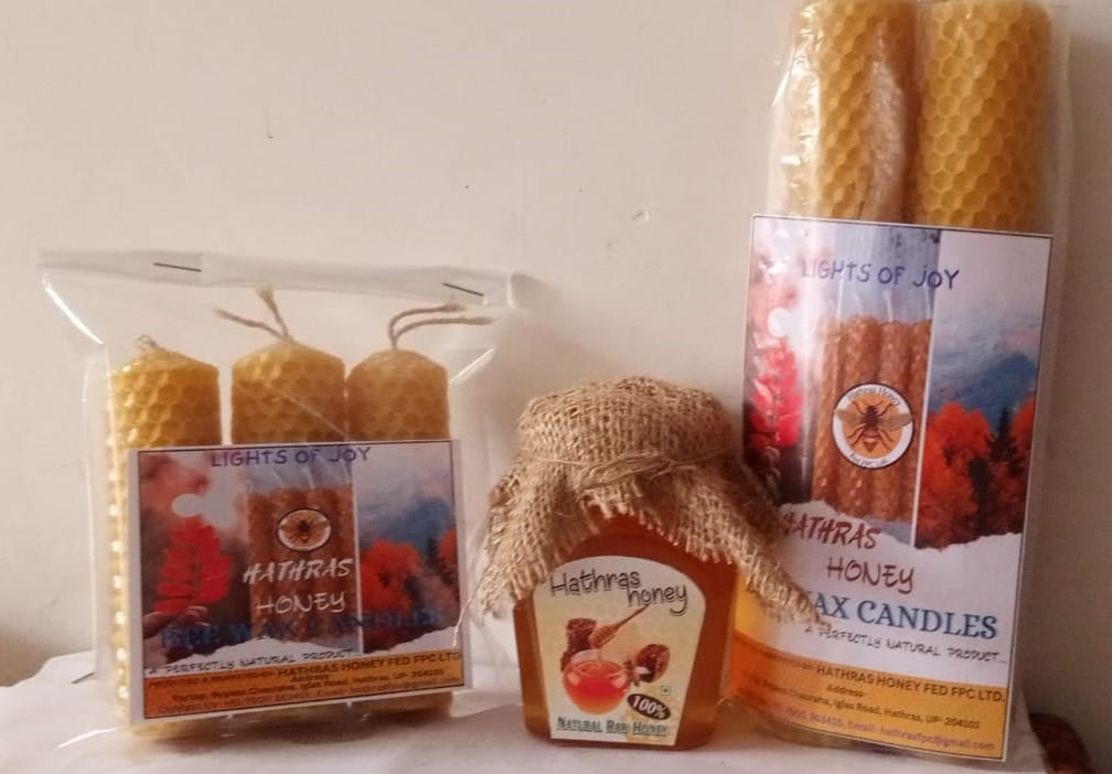 Natural Honey & Beeswax Candle Combo