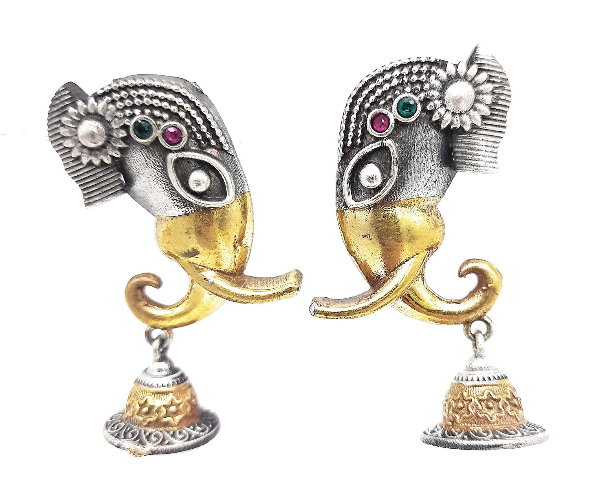 Gold Polished Scre Back Jhumkas Earrings Set For Women Girls Latest -  Silver Palace