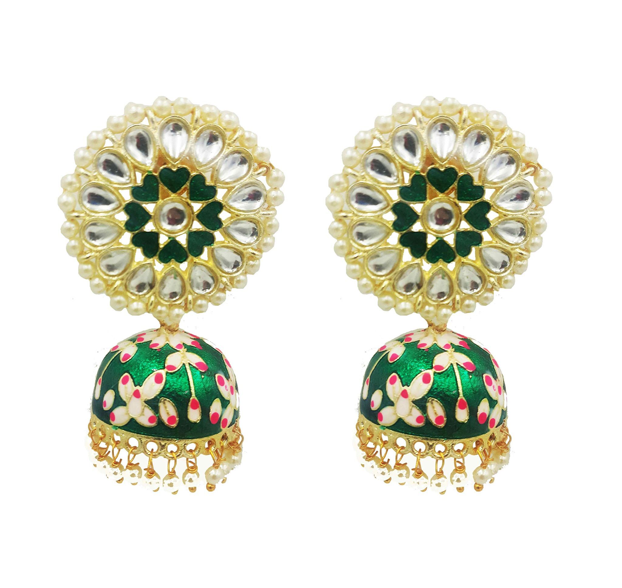 Silver Plated American Diamond Studded Party Wear Jhumka Earrings – Priyaasi