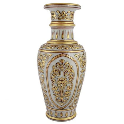 Tribes India Meenakari Marble Flower Vase Large