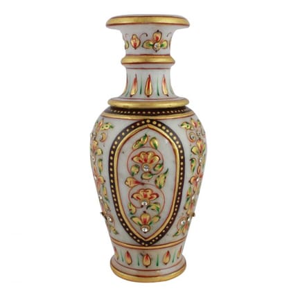 Tribes India Meenakari Marble Flower Vase Small D6