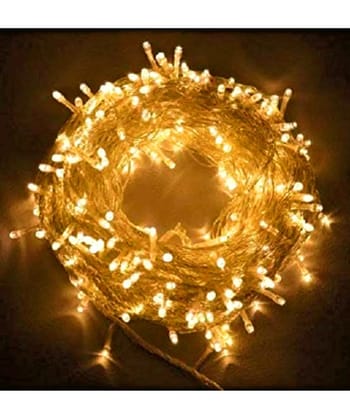 Ekdant Yellow Plastic Rice Lights 10 Mtr Serial Bulbs Ladi Decoration Lighting Multicolour For Indoor, Outdoor, Diy, Diwali Christmas Eid