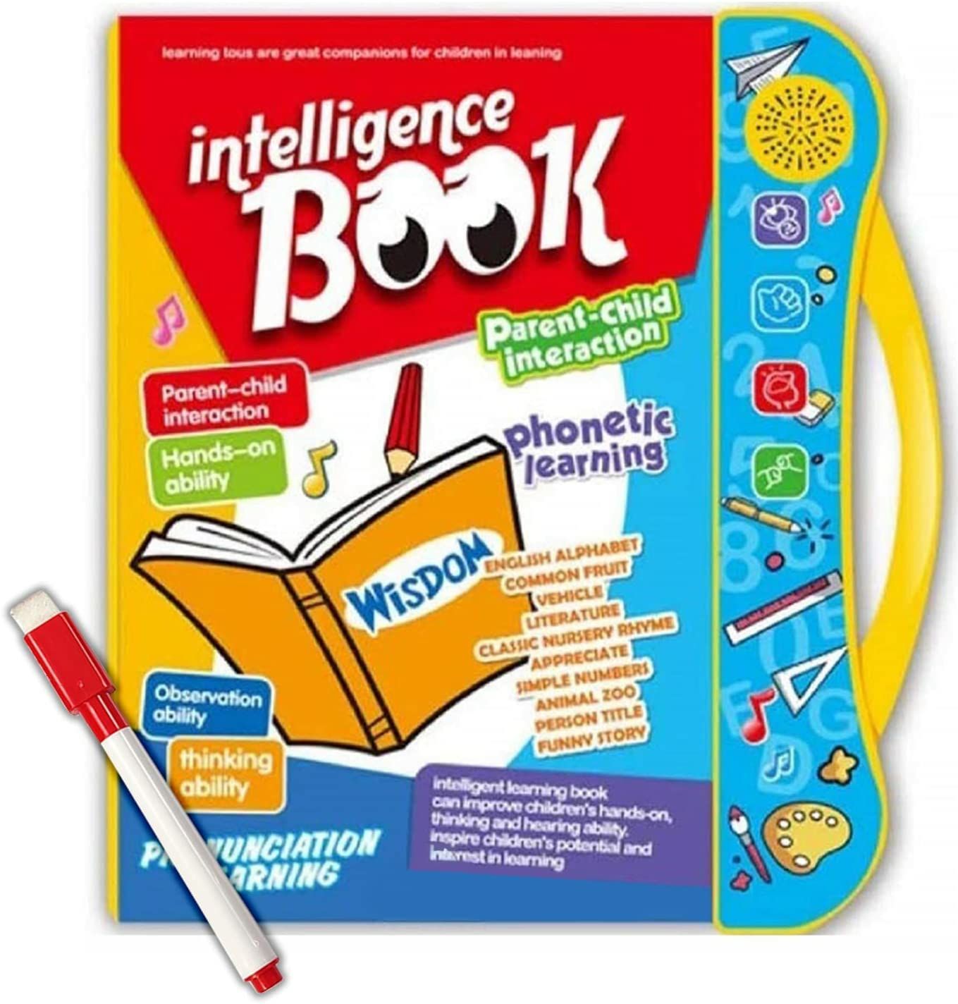 Intelligence E-Book for 3+ Year Kids - Learning Book with Sound, Educational English Reading Book