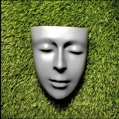 DZIGN Hanging Wall Planter, Face Planter, Balcony Planter, Wall Hanging Indoor Planter, Outdoor Planter, Head Planter for Home Decor and Garden Hanging. Grey Male Face Planter Pack of 1.