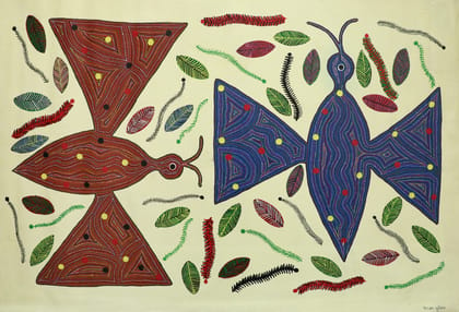 Tribes India Handmade Painting Gond Canvas 1TPNGNDMP05456