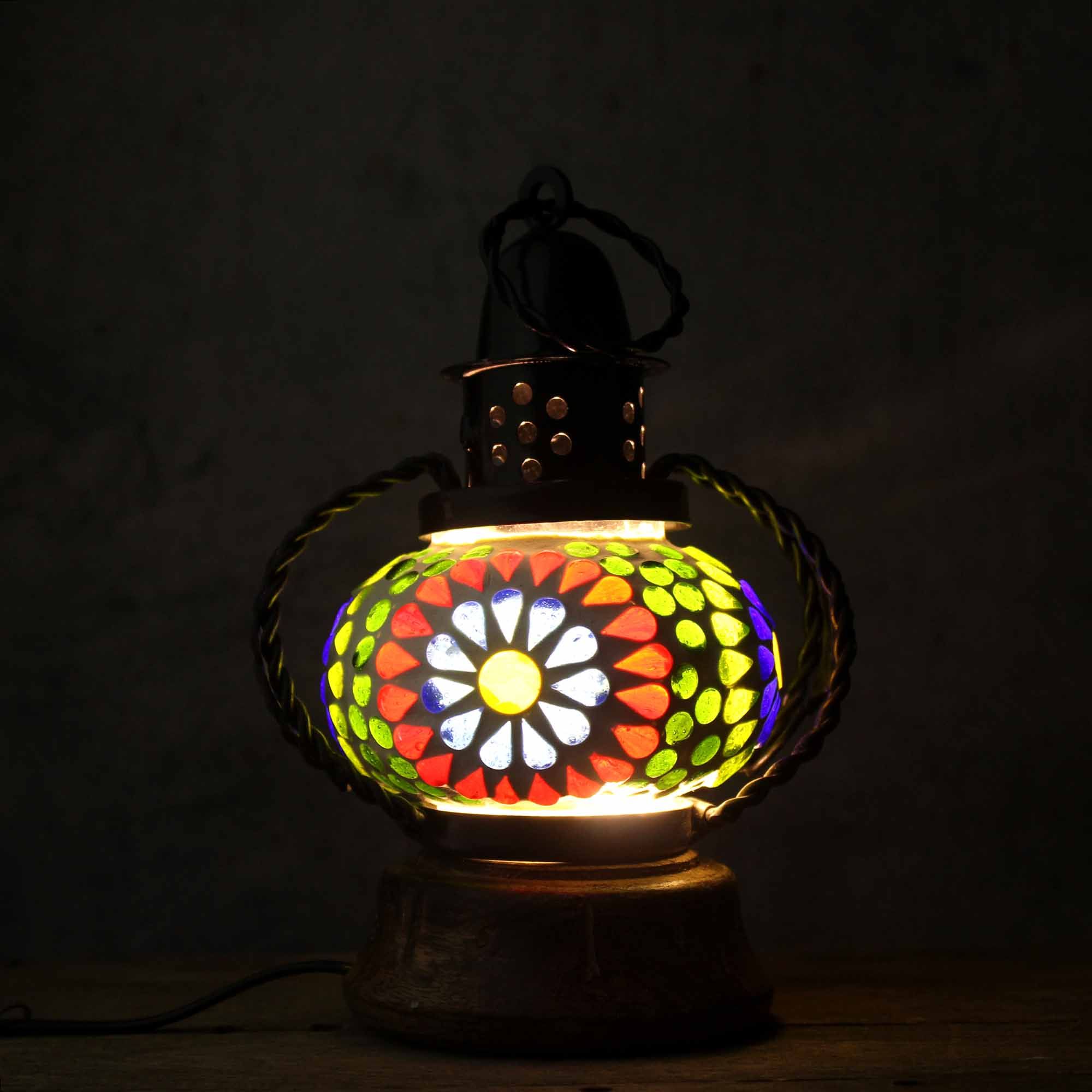 Tribes India Small Mosaic Lantern Lamp