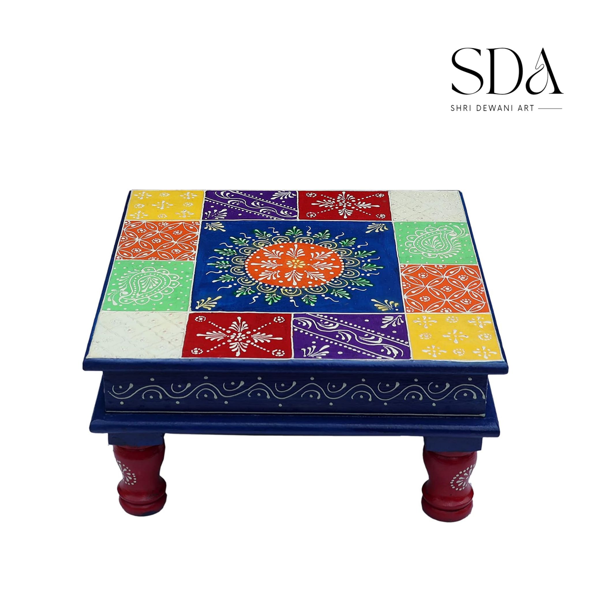 Wooden Jodhpuri Bajoth/Pooja Chowki For Home Decor