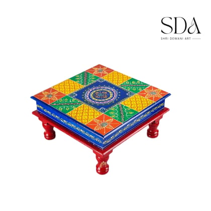 Wooden Jodhpuri Bajoth/Pooja Chowki For Home Decor