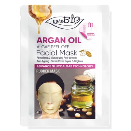 Purobio Argan Oil Glucoalgae Peel Off Facial Mask Kit