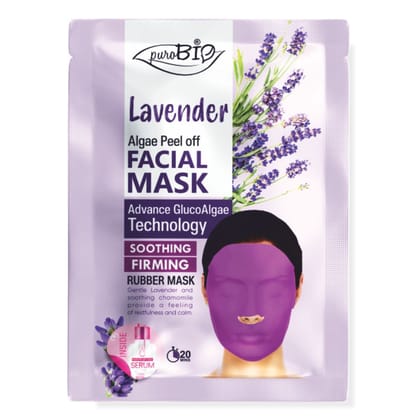 Purobio Lavender Glucoalgae Peel Off Facial Mask Kit