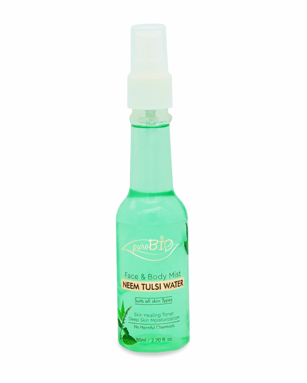 Purobio Face and Body Mist Neem Tulsi Water - 80ml