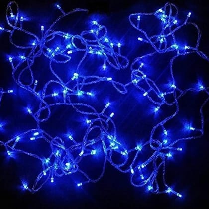 Ekdant Blue Plastic Rice Lights 10 Mtr Serial Bulbs Ladi Decoration Lighting For Indoor, Outdoor, Diy, Diwali Christmas Eid