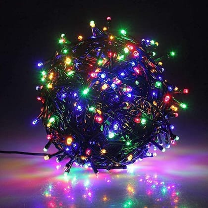 Ekdant Plastic Rice Lights 5 mtr Serial Bulbs Ladi Decoration Lighting Multicolor for Indoor, Outdoor, DIY, Diwali Christmas Eid and Other Festive Season