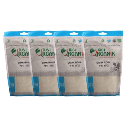 Just Organik Chana Flour 2 Kg (4x500g), 100% Organic Product