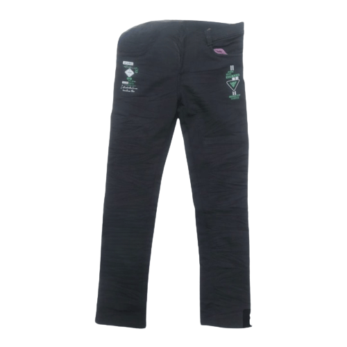 Black Mid Rise Contrast Stitch Sweatpants