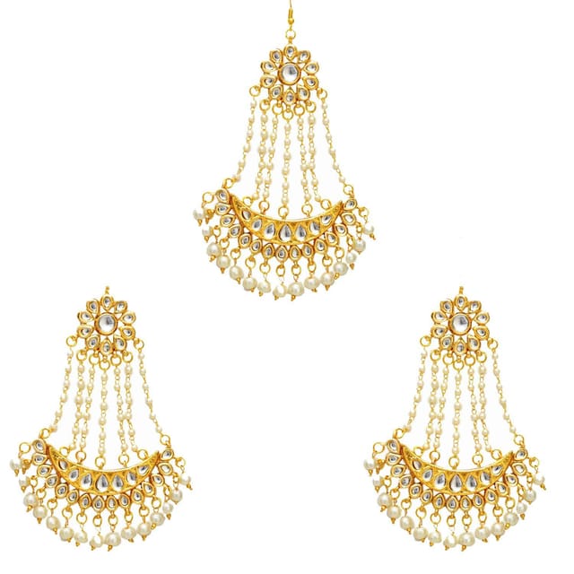 Danglers Golden JewelEMarket Gold Plated Kundan And Stone Earrings With Maang  Tikka at Rs 130/pair in Mumbai