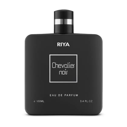 CHEVALIER NOIR by RIYA For Men Eau De Parfum Spray Green, Musk, Mossy 100 ML Dark Power Fragrance Long Lasting Perfume/On-the Edge thrill Fragrance (Dark Black)