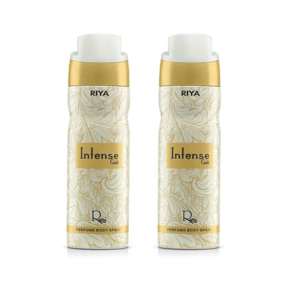 Riya Intense Gold Body Spray Deodorant For Men's Pack Of 2 200 Ml Each