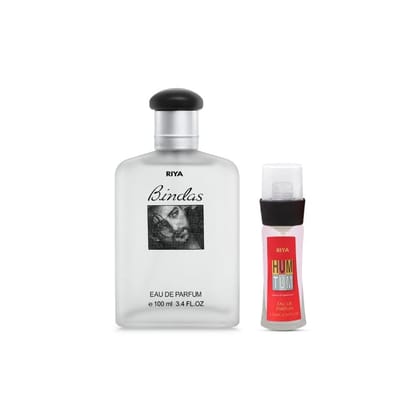 BINDAS by RIYA For Men Eau De Parfum Spray Aromatic Woody Spicy 100 ML Mild Fragrance Long Lasting Fragrance/Scent of Swag with 10 ML Hum Tum Perfume