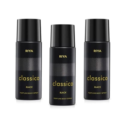 Riya Classico Body Spray Deodorant For Men Pack Of 3 150 Ml Each