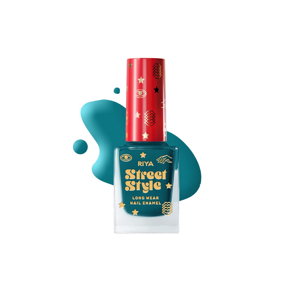 Street Style Long Wear, Quick Drying, Glossy Finish, 7-Free Formula, Nail Enamel, 100% Vegan & Cruelty Free, Shade SS 124, Midnight,12 ML