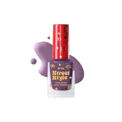 Street Style Long Wear, Quick Drying, Glossy Finish, 7-Free Formula, Nail Enamel, 100% Vegan & Cruelty Free, Shade SS 118, Plum Effect,12 ML