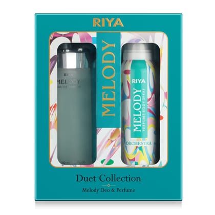 MELODY Perfume & Deo by RIYA Gift A Memory Duet Collection, For Girlfriend Wife Mother Sister Eau De Parfum Spray, Floral Citrus 100 ML Mild Fragrance Long Lasting Fragrance / Morning Fresh Feeling + Perfume Body Spray 150ml