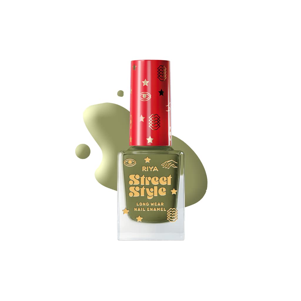 Street Style Long Wear, Quick Drying, Glossy Finish, 7-Free Formula, Nail Enamel, 100% Vegan & Cruelty Free, Shade SS 129, Mint Green,12 ML