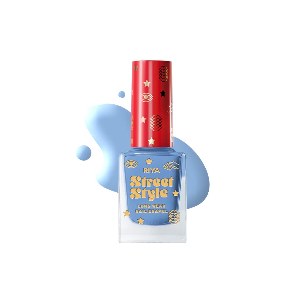 Street Style Long Wear, Quick Drying, Glossy Finish, 7-Free Formula, Nail Enamel, 100% Vegan & Cruelty Free, Shade SS 122, Cool Breeze,12 ML