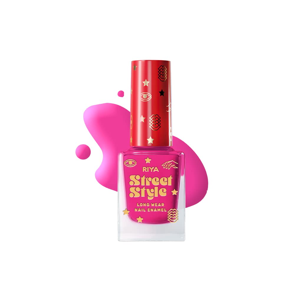 Street Style Long Wear, Quick Drying, Glossy Finish, 7-Free Formula, Nail Enamel, 100% Vegan & Cruelty Free, Shade SS 107, Peachy Drama,12 ML