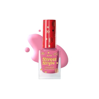 Street Style Long Wear, Quick Drying, Glossy Finish, 7-Free Formula, Nail Enamel, 100% Vegan & Cruelty Free, Shade SS 105, French Rose,12 ML