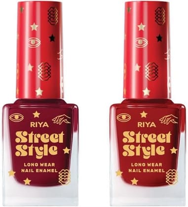 Long Wear Nail Enamel 12 ML Each Pack Cool Breeze & Coral Sunset