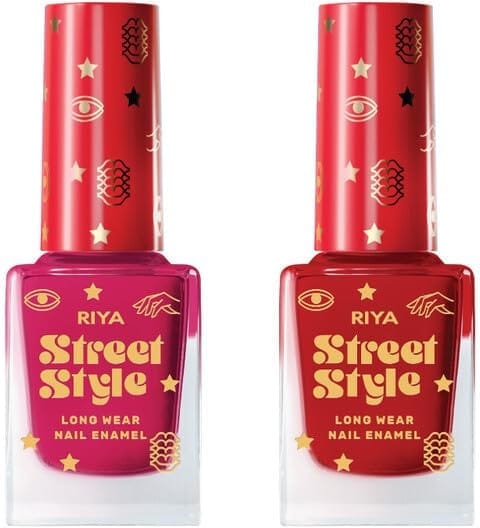 Long Wear Nail Enamel 12 ML Each Pack Pink Love & Red Blast