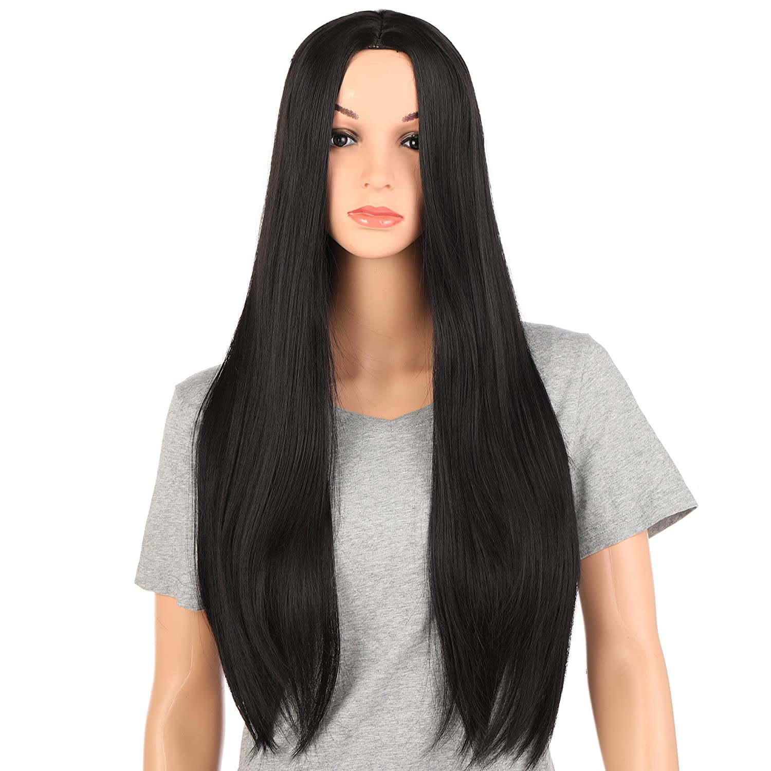 Akashkrishna Full Head Hair Wigs For Women Straight Synthetic Hair