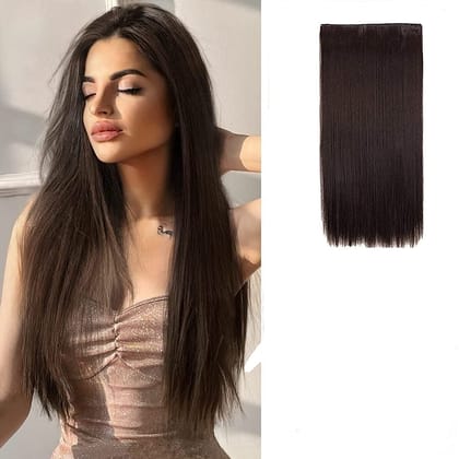 Akashkrishna Straight Hair Extensions For Women Brown Pack of 1 Hair Extensions