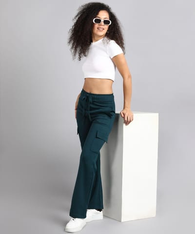 Maroon Casual High-Waisted Parallel Cargo Trouser Pants for Women -699 –  Glossia Fashion