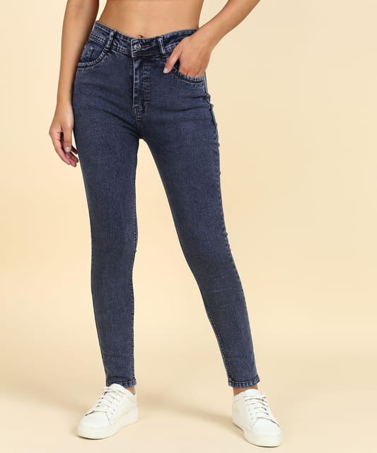 Buy Glossia Fashion Ice Blue Slim Fit Jeans for Women High Waist Ankle Length  Skinny Stretchable Denim Pants (Size - 26) -WJ-5100 at