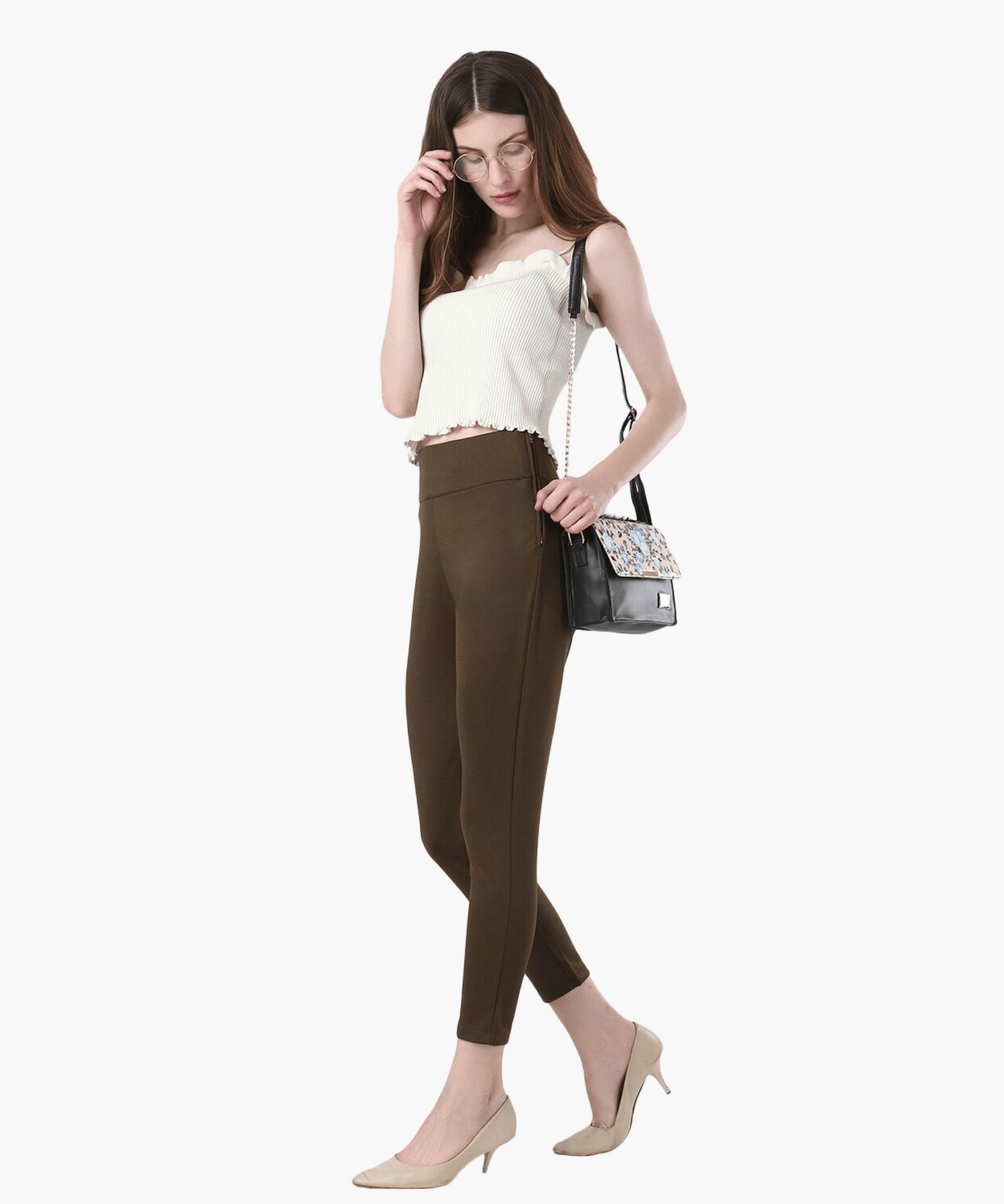 Buy Dollar Missy Women's Relaxed Pants  (MMCC-525-R3-PRED-WH-3-32-PO2_Multicolor_M) at Amazon.in