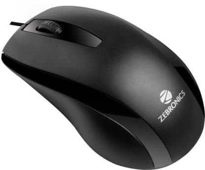 ZEBRONICS ALEX Wired Optical Mouse  (USB 2.0, Black)