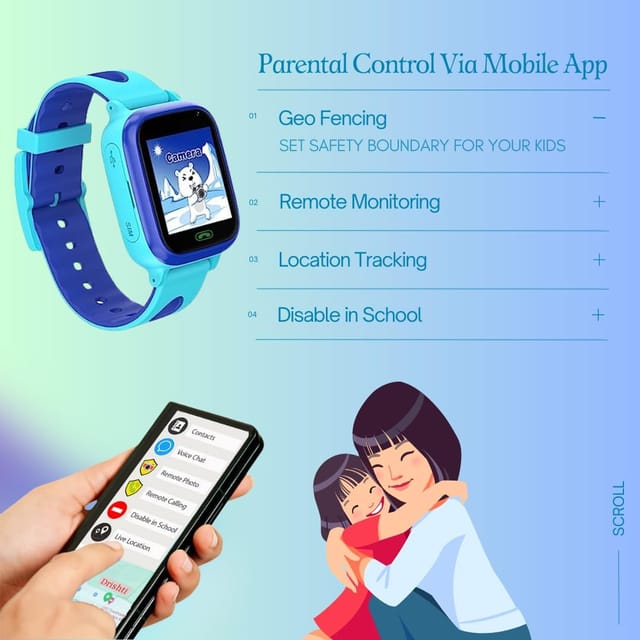 Buy Kids Smart Watch-Waterproof Smart Watch Phone for Boys Girls-GPS  Tracker Watch with SOS Two Way Call Touch Screen Game Alarm Clock Safety  School Mode Students Learning Toys Birthday Gifts (Blue) Online