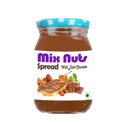 Healthy Munching Mixed Nuts Spread With Dark Chocolate