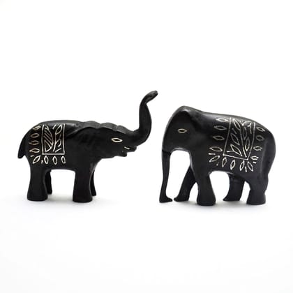 Bidri Work  Elephant Mini Tarkashi (1SMTDCOKA07758)