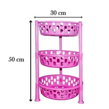 Modern Plastic 3 Layer Storage Basket Rack