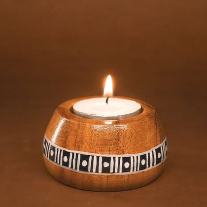 Tealight Holder | Wooden | Gifting and Home Décor for Diwali & Christmas | Coshal |D02