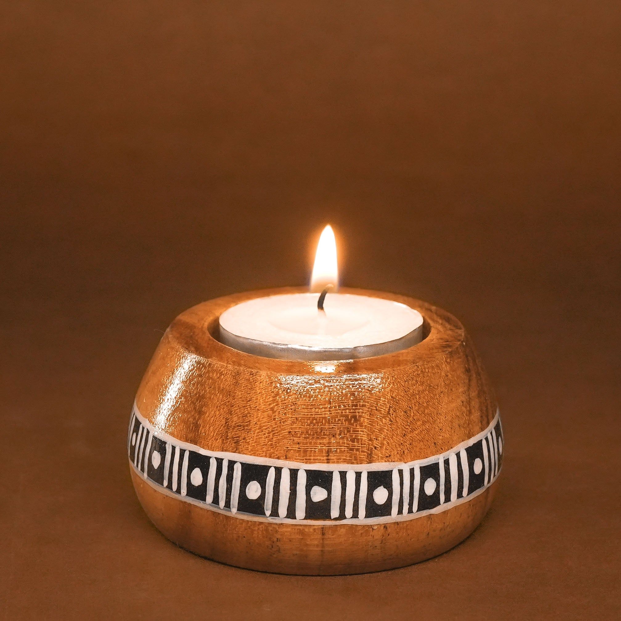 Tealight Holder | Wooden | Gifting and Home Décor for Diwali & Christmas | Coshal |D02