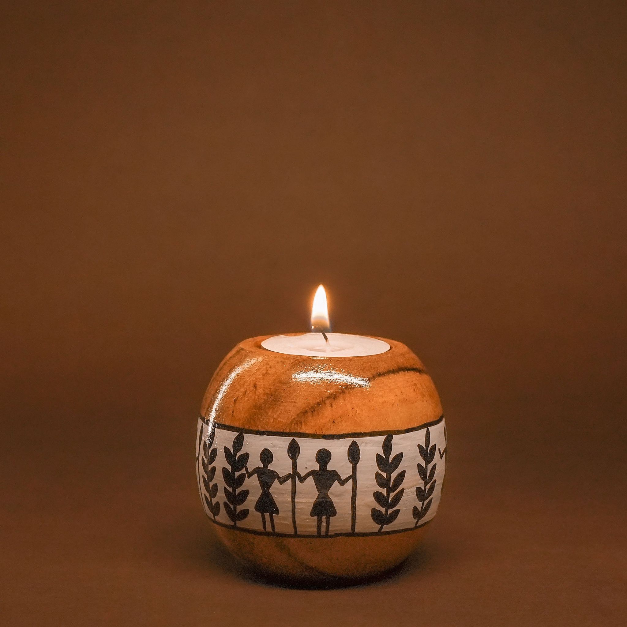 Tealight Holder | Wooden | Gifting and Home Décor for Diwali & Christmas | Coshal |D06