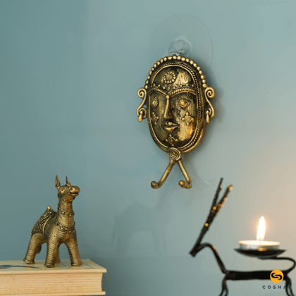 Mask key Hangar | Dhokra Brass Art | Best for Home Decor | Coshal | CD07